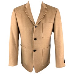 BLACK FLEECE Size 38 Tan Camel Hair Notch Lapel Sport Coat