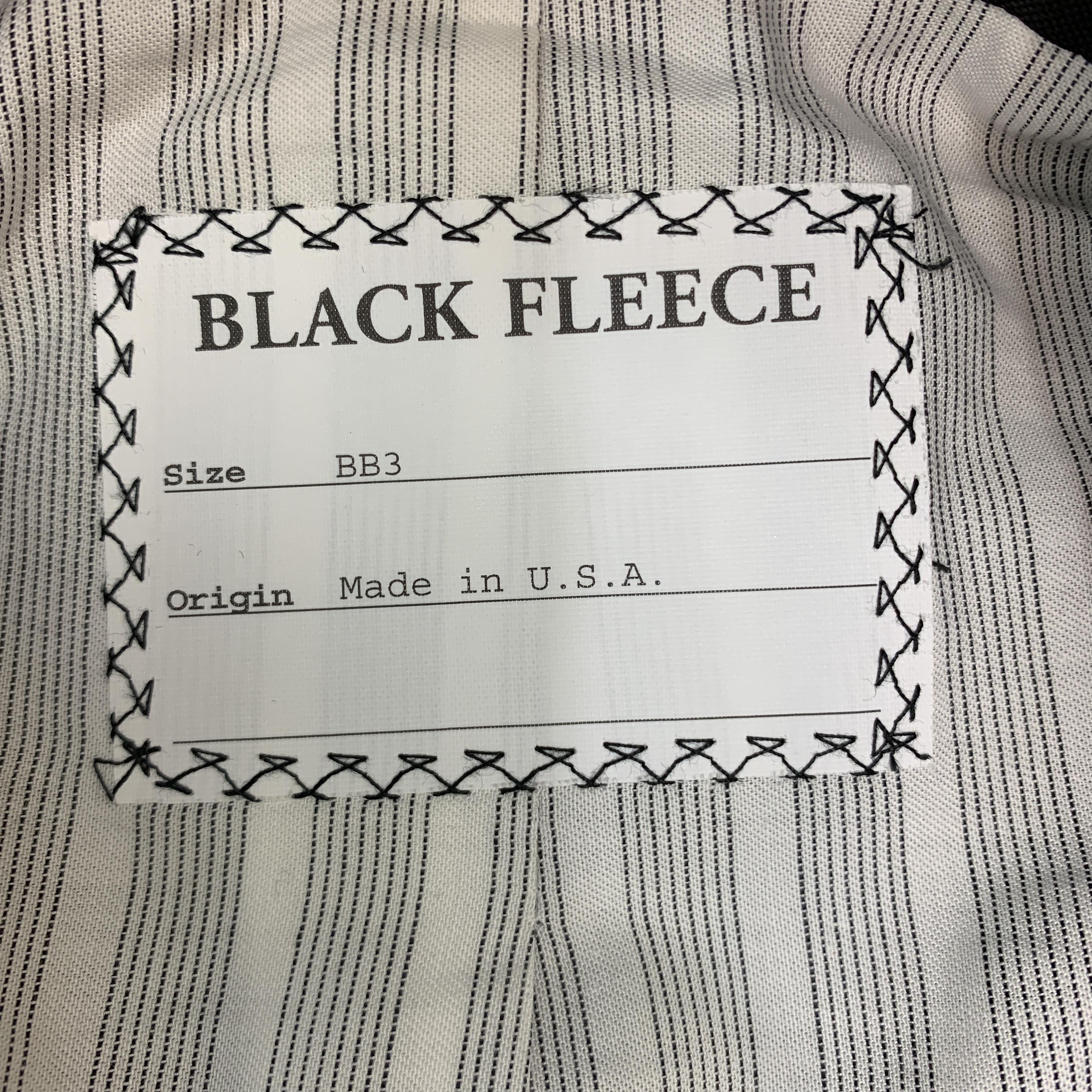 BLACK FLEECE Size 40 Black Wool Faille Notch Lapel Sport Coat 2