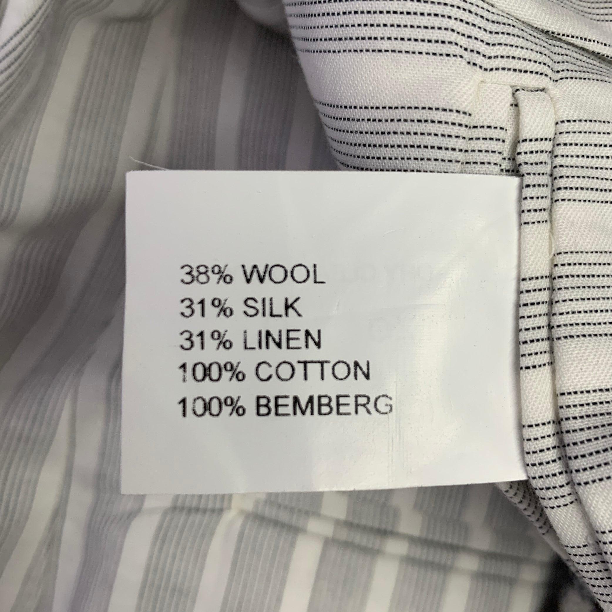 Schwarzer SCHWARzer FLEECE Sportmantel aus Wolle und Seide und Leinen in Grau und Burgunderrot, Größe 40 im Angebot 5