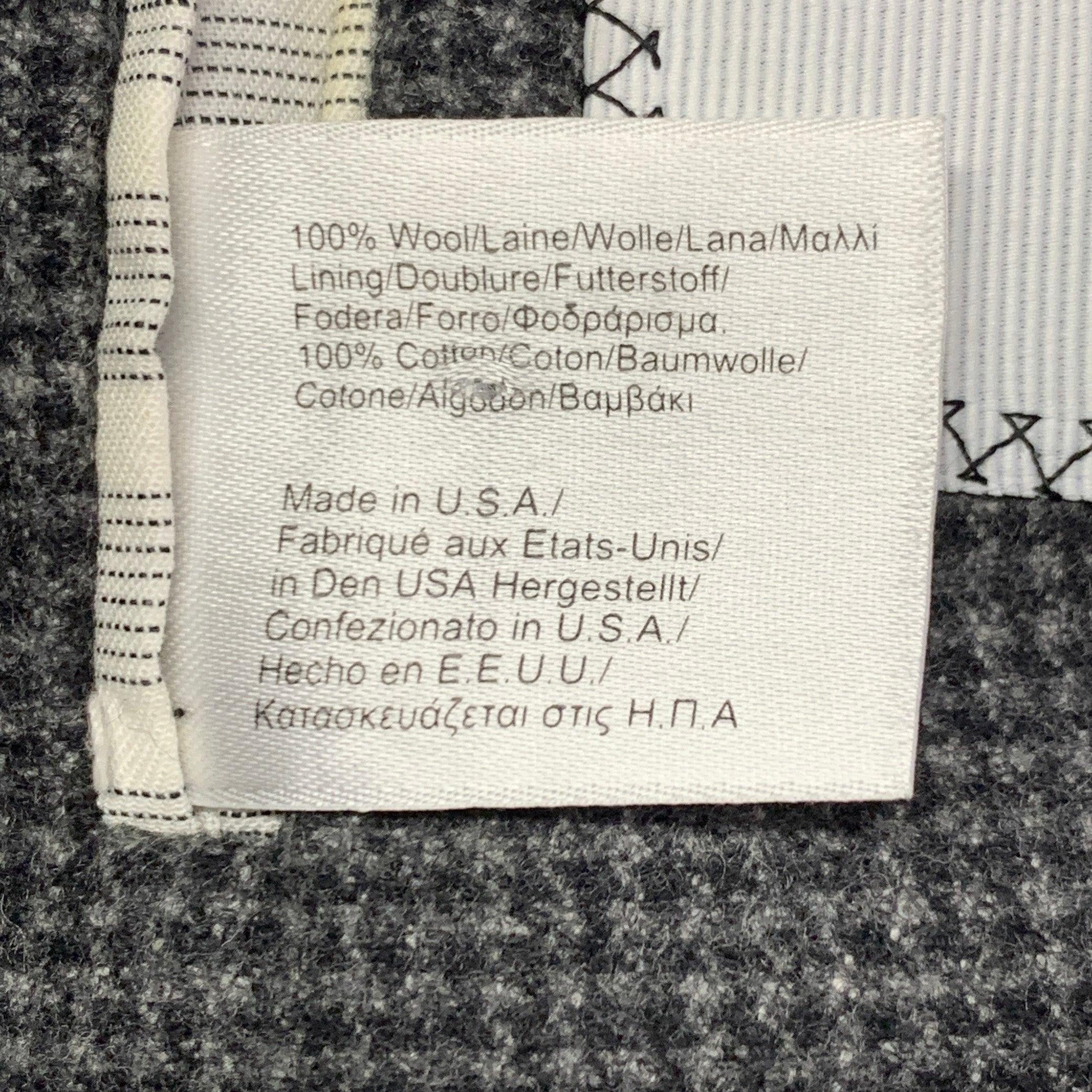 BLACK FLEECE Size 40 Grey Charcoal Grid Wool Notch Lapel Sport Coat For Sale 4