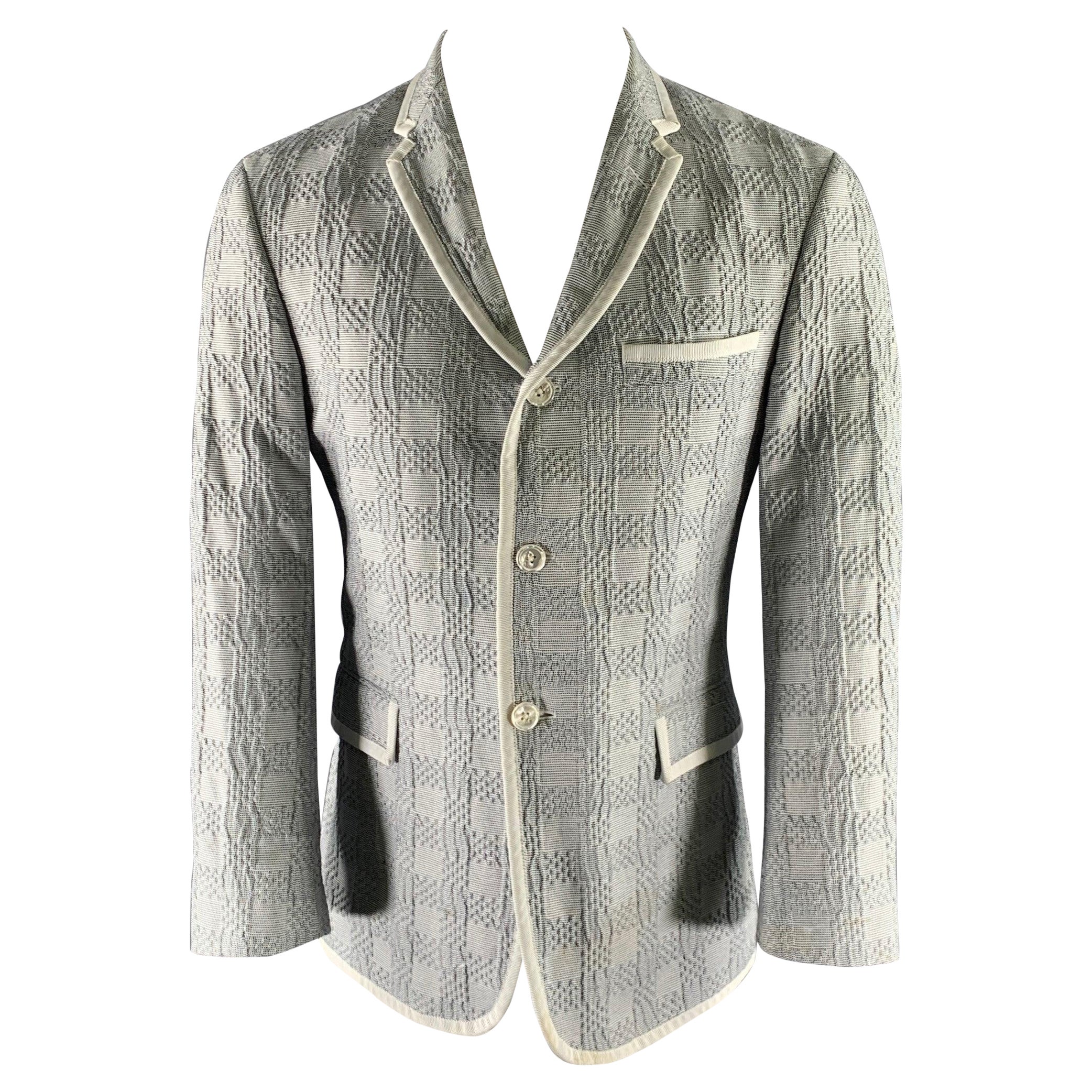 NEGRO FLEECE Talla 40 Blanco Azul Marino A cuadros Algodón Poliéster Abrigo deportivo en venta