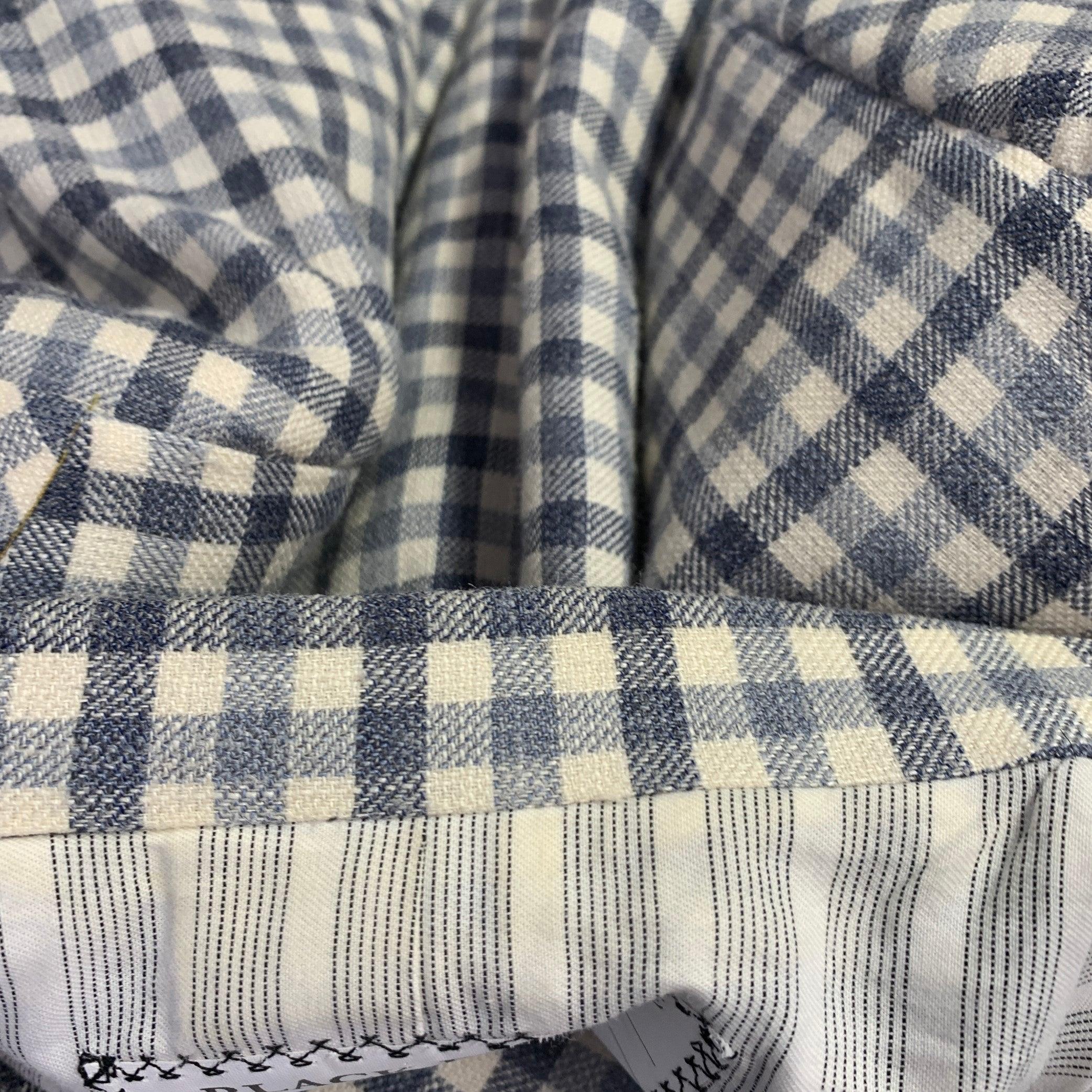 BLACK FLEECE Taglia 42 Crema Grigio Plaid Lana Seta Lino Cappotto Sportivo in vendita 1