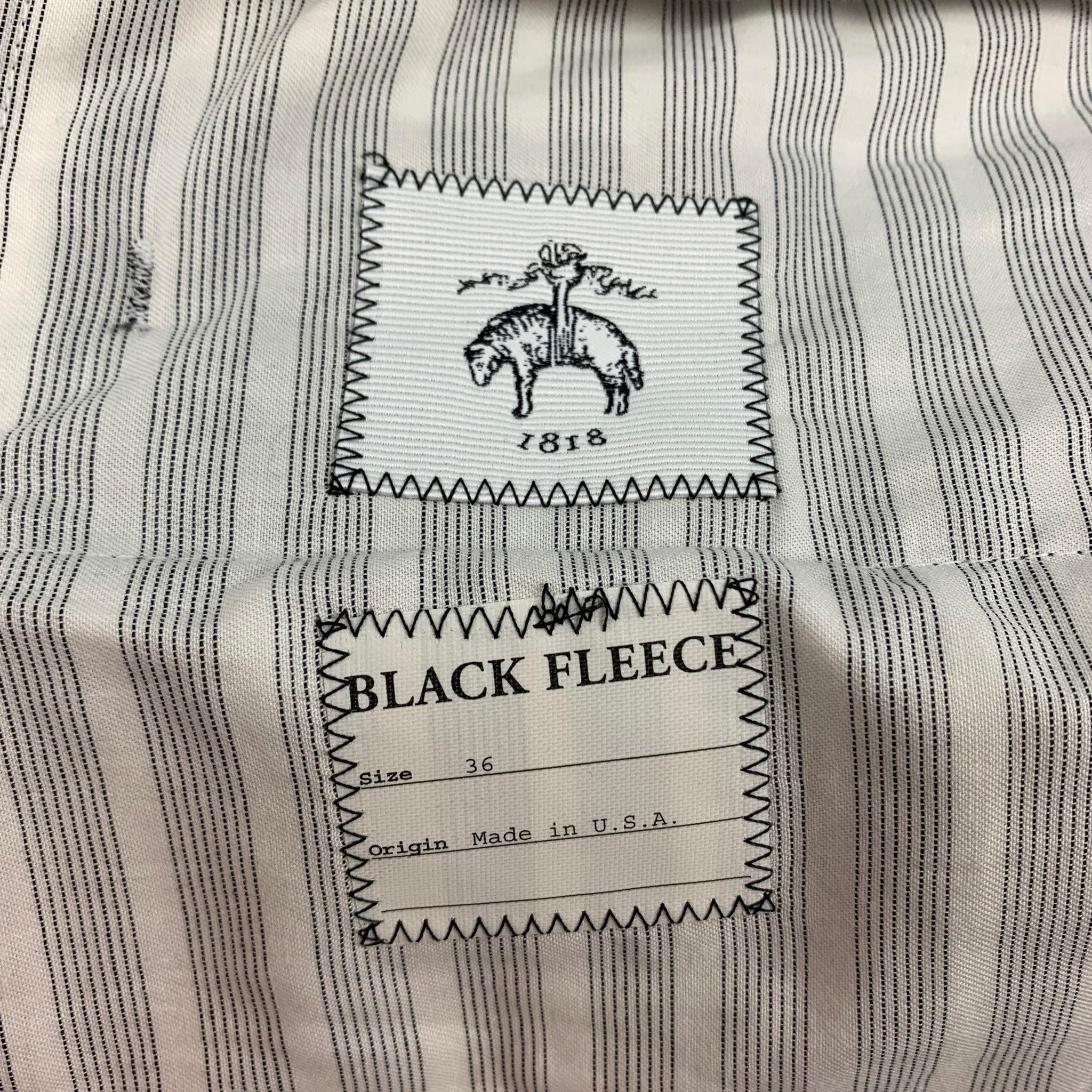 BLACK FLEECE Size 42 Dark Gray Stripe Wool Notch Lapel Suit For Sale 6