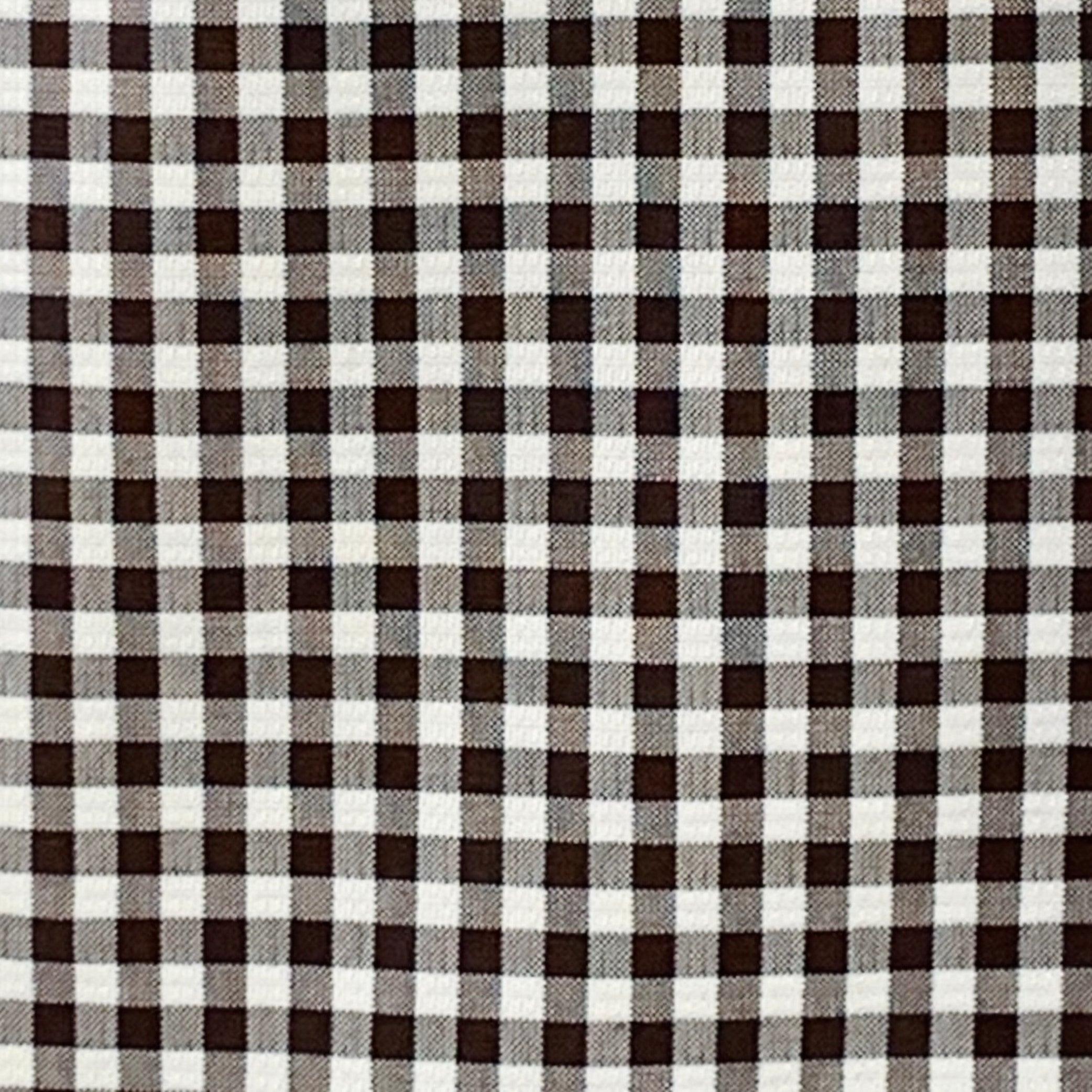 BLACK FLEECE sport coat in a white and brown cotton silk blend featuring a checkered pattern, notch lapel, single vented back, and three button closure.Excellent Pre-Owned Condition.  

Marked:   BB3 

Measurements: 
 
Shoulder: 17 inches Chest: 42