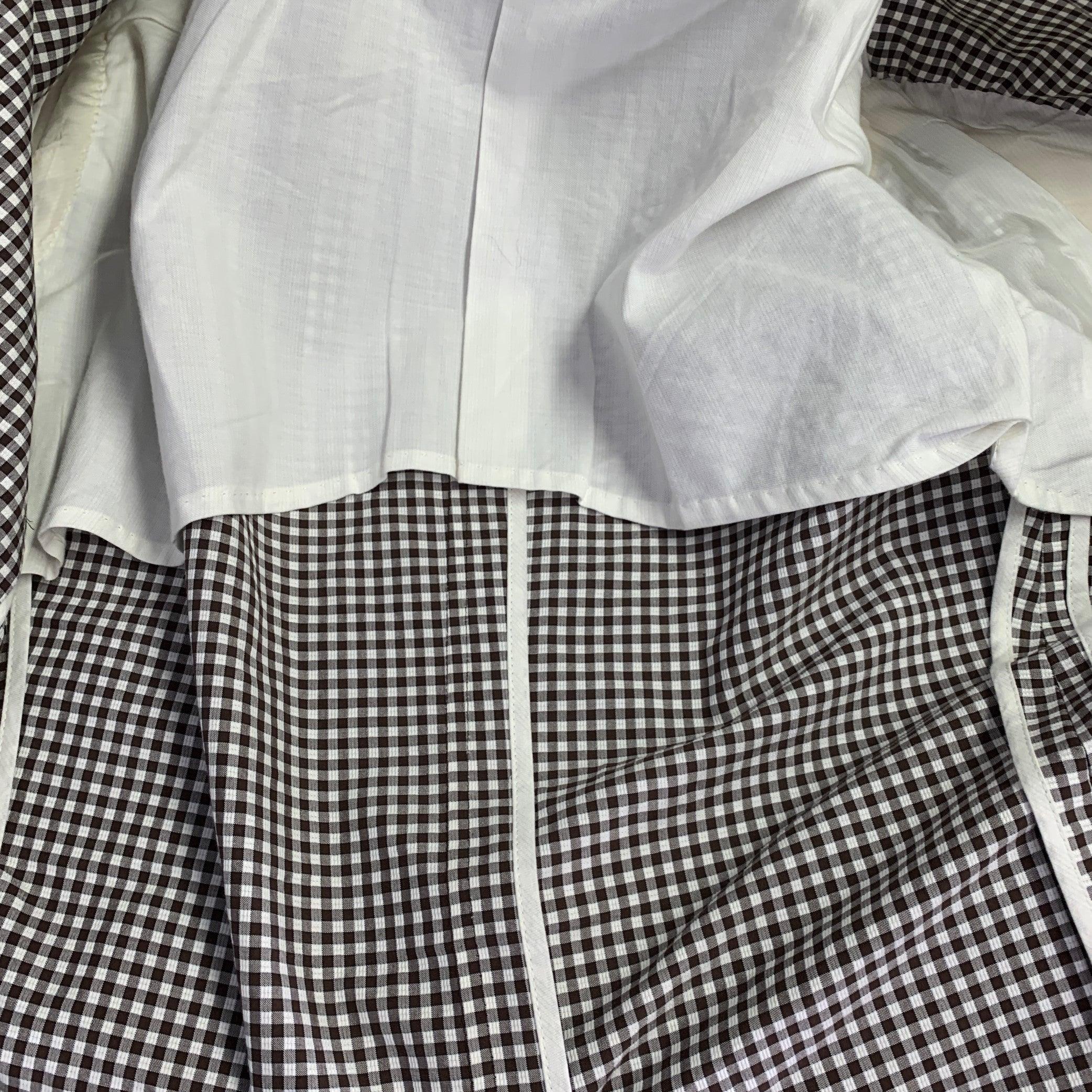 BLACK FLEECE Size 42 White Brown Checkered Cotton Silk Sport Coat For Sale 3
