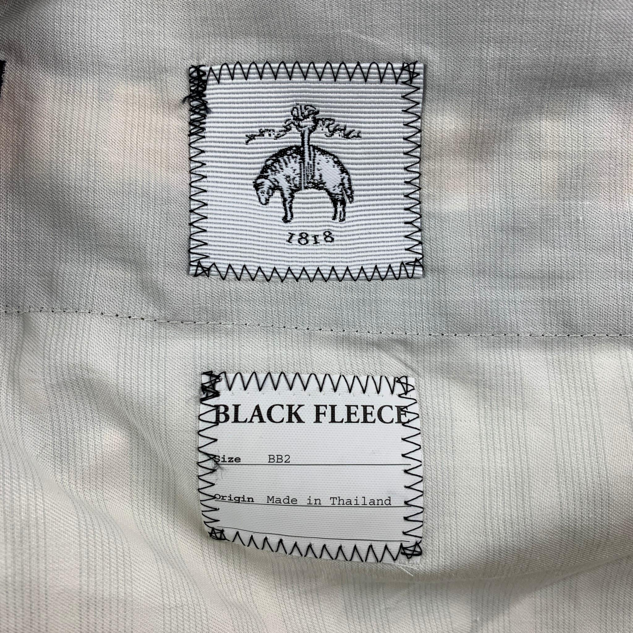 BLACK FLEECE Size 42 Yellow Multi-Color Plaid Cotton Notch Lapel Suit 3