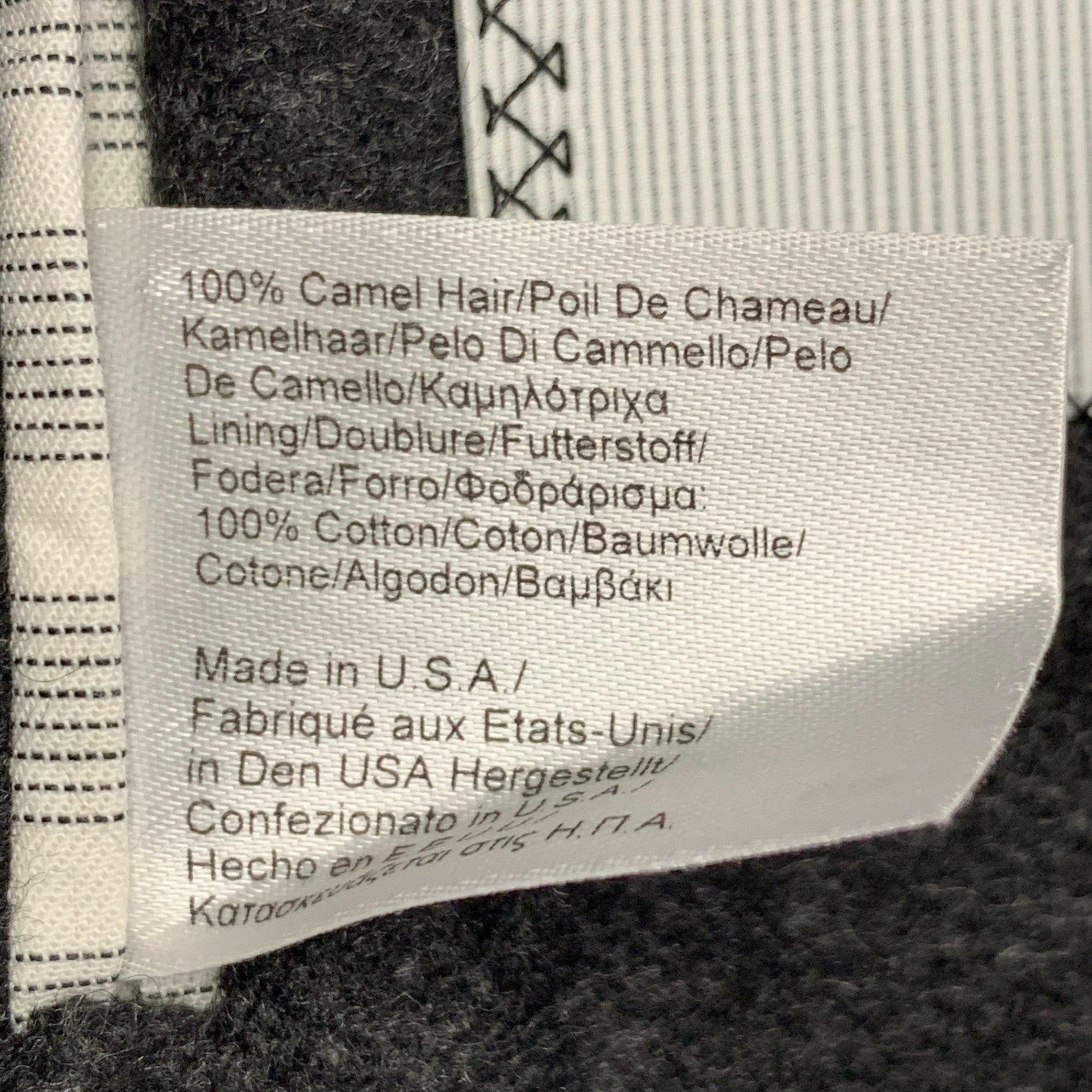 BLACK FLEECE Size 46 Charcoal Camel Hair Notch Lapel Sport Coat 3