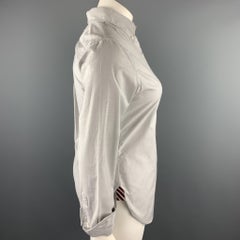 BLACK FLEECE Size L Light Gray Cotton Button Down Shirt