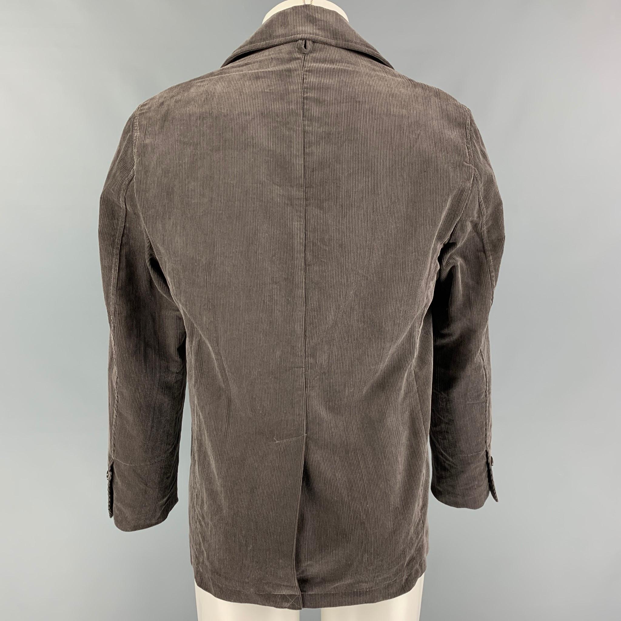 BLACK FLEECE Size M Gray Corduroy Cotton Jacket In New Condition In San Francisco, CA