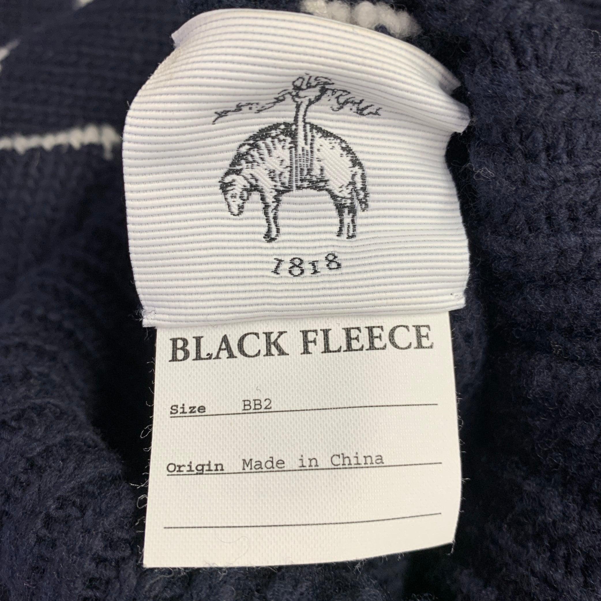 BLACK FLEECE Taglia M Maglia a collo alto in misto lana gessata bianca e marina In condizioni ottime in vendita a San Francisco, CA