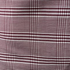 BLACK FLEECE Size S Burgundy White Glenplaid Cotton One Pocket Long Sleeve Shirt