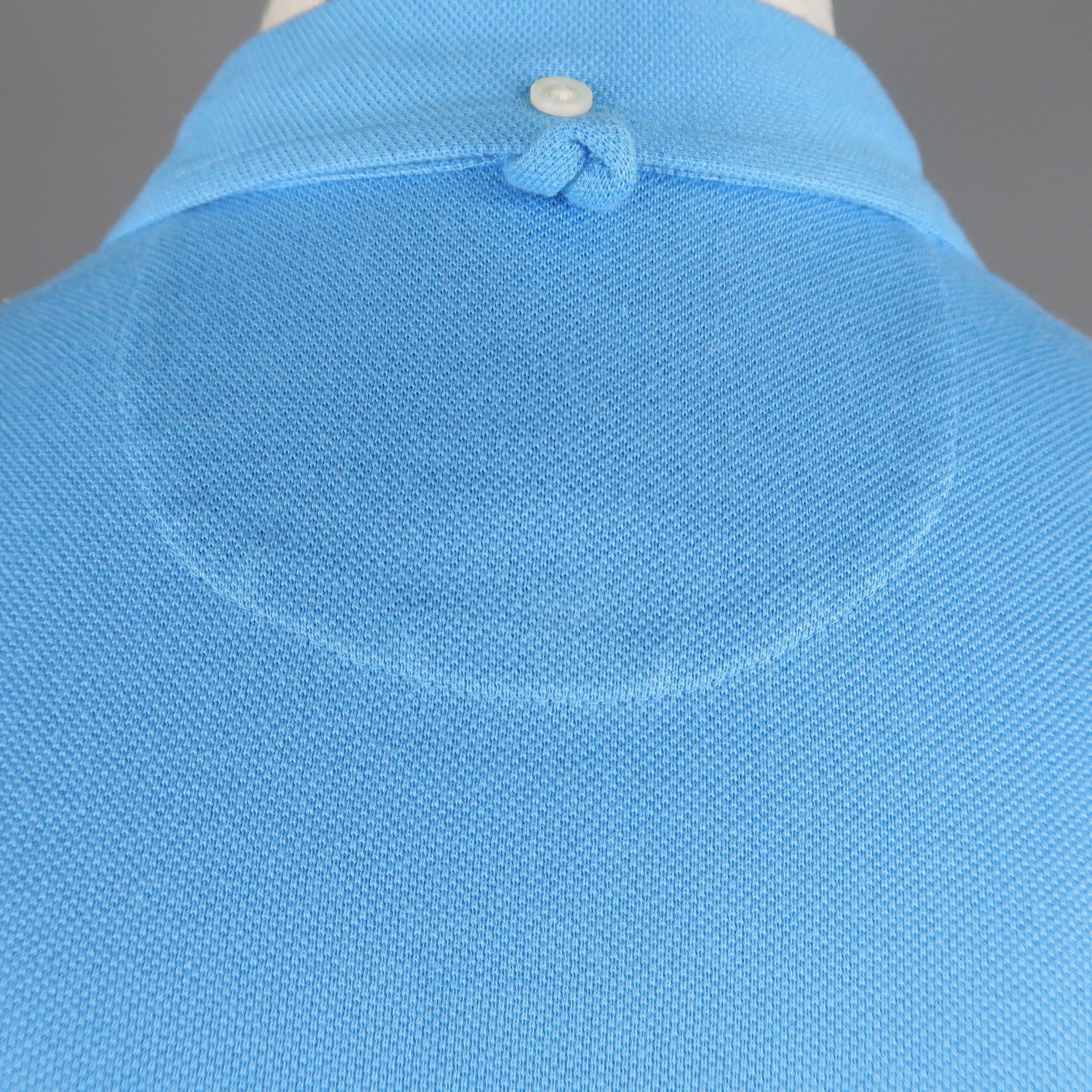 BLACK FLEECE Size XS Blue Pique Button Down Collar POLO For Sale 2