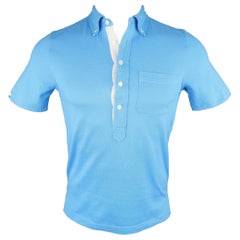 Black Fleece Taille XS Bleu Pique Bouton Col POLO