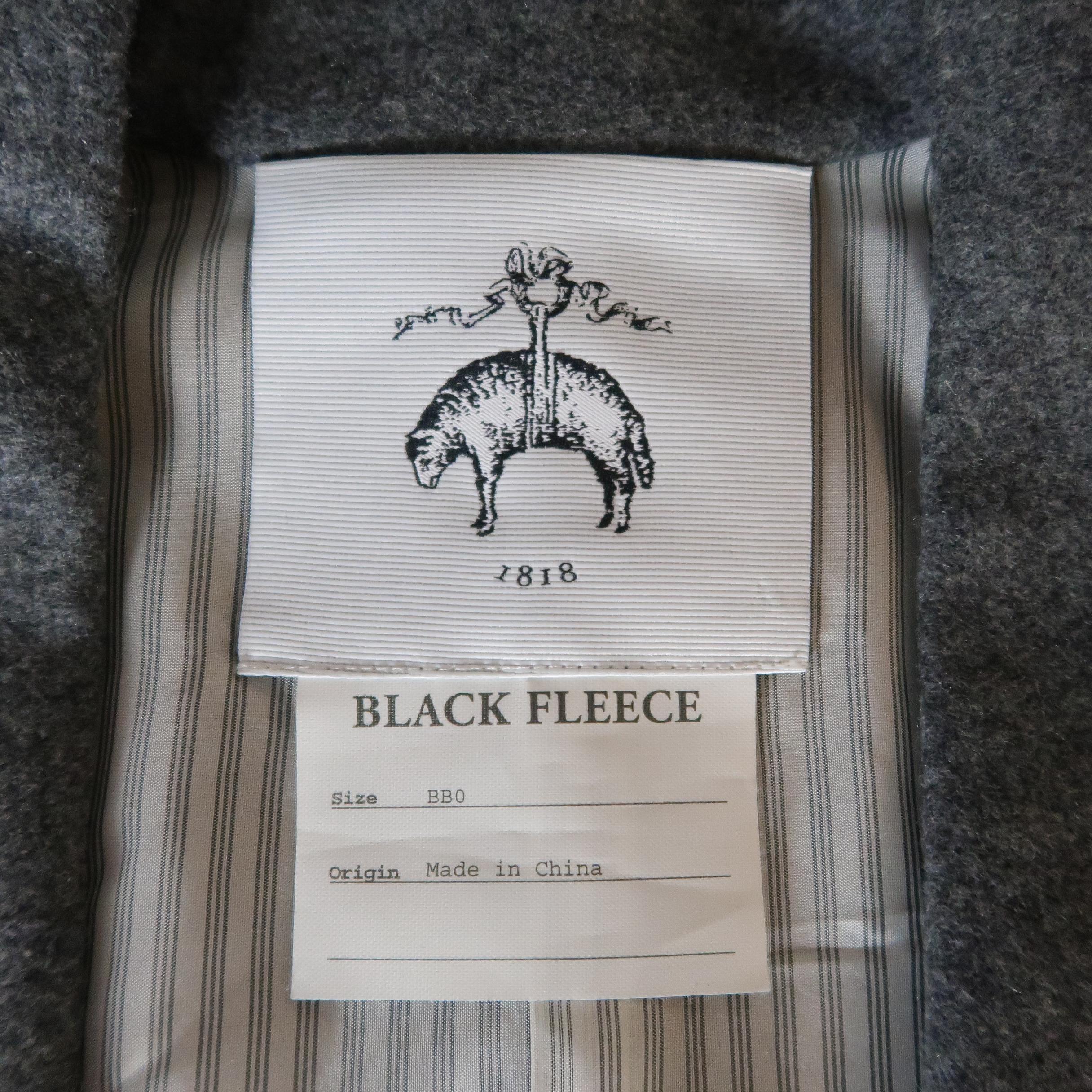 BLACK FLEECE XS Gray Wool Blend SHawl Collar Metal Button Jacket 4