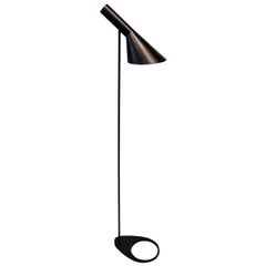 Black Floor Lamp by Arne Jacobsen and Louis Poulsen, 1990s