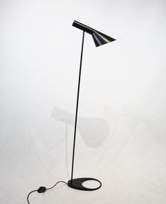 Black Floor Lamp by Arne Jacobsen and Louis Poulsen