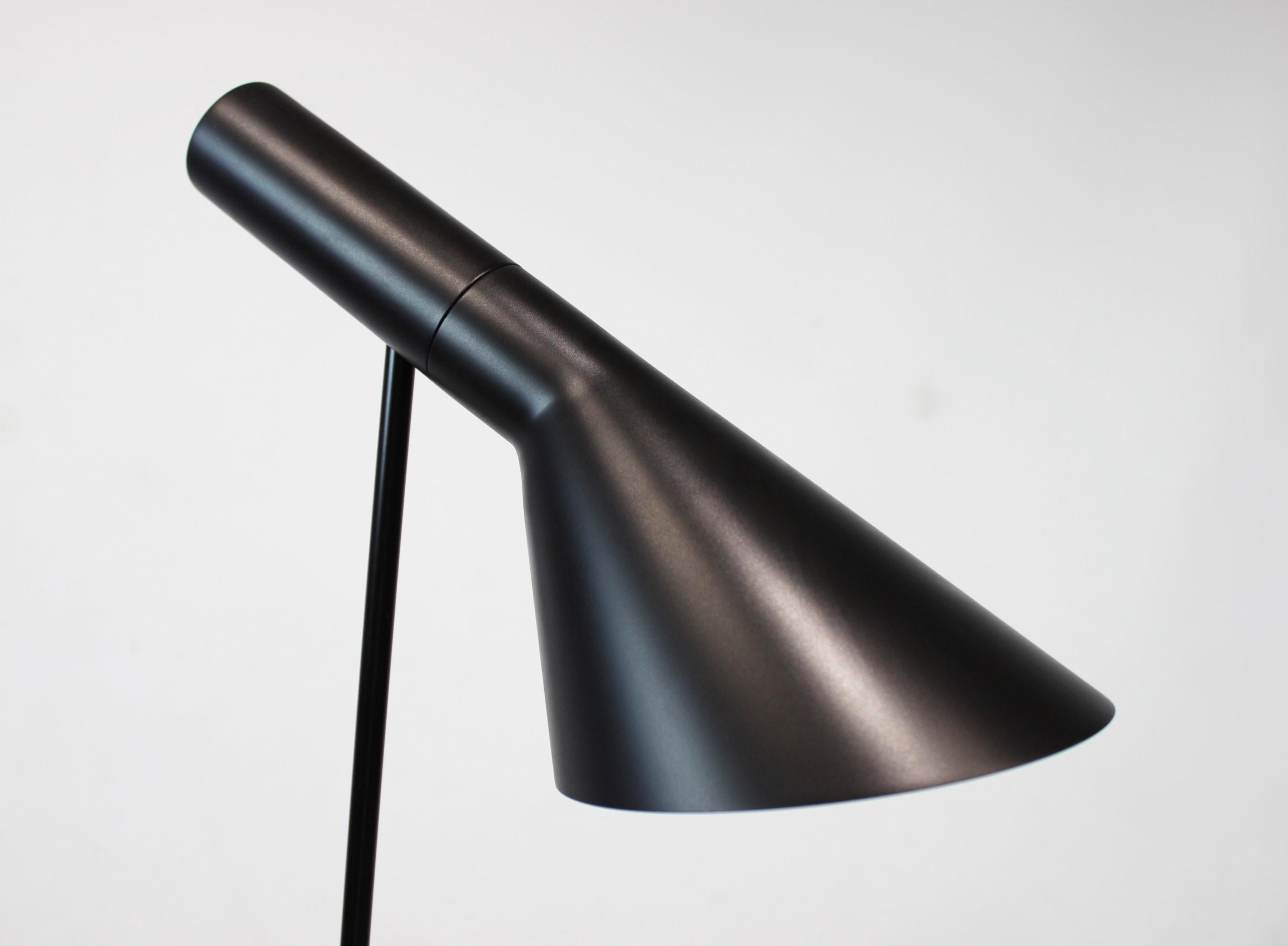 Mid-20th Century Black Floor Lamp by Arne Jacobsen and Louis Poulsen For Sale