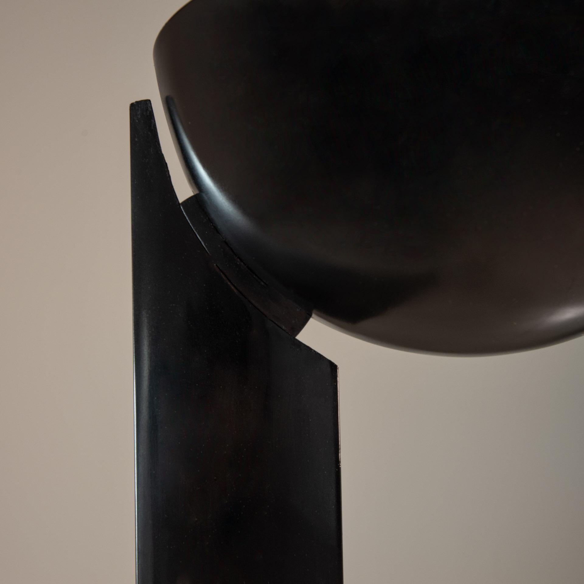 Mid-Century Modern Black Floor Lamp, by Dominici, Brazilian 20th Mid-Century Design For Sale