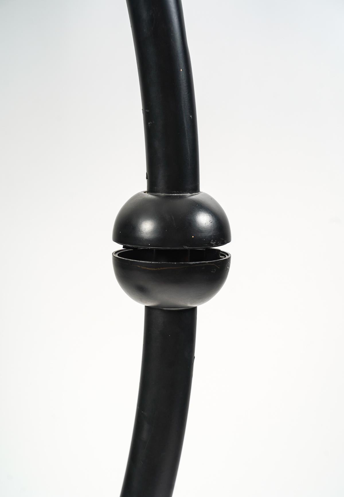 French Black Floor Lamp by Elio Martinelli '1921-2004' For Sale
