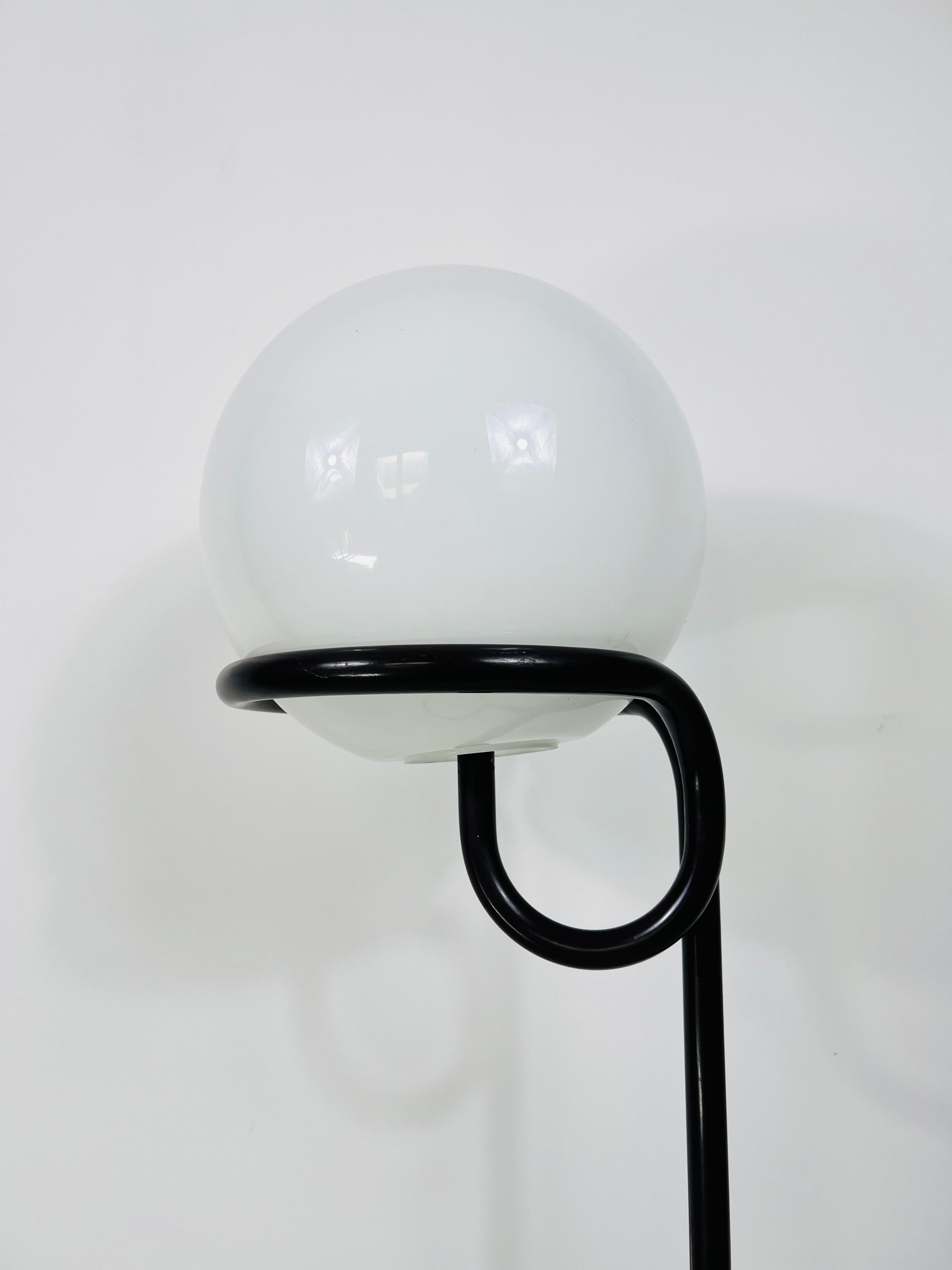 Mid-20th Century Black Floor Lamp Globe by Aldo van den Nieuwelaar for Domani Designs, Amsterdam For Sale