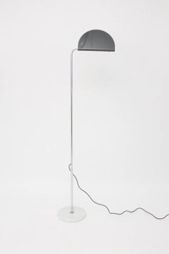 Modern Black Vintage Floor Lamp Mezzaluna by Bruno Gecchelin, 1974, Italy