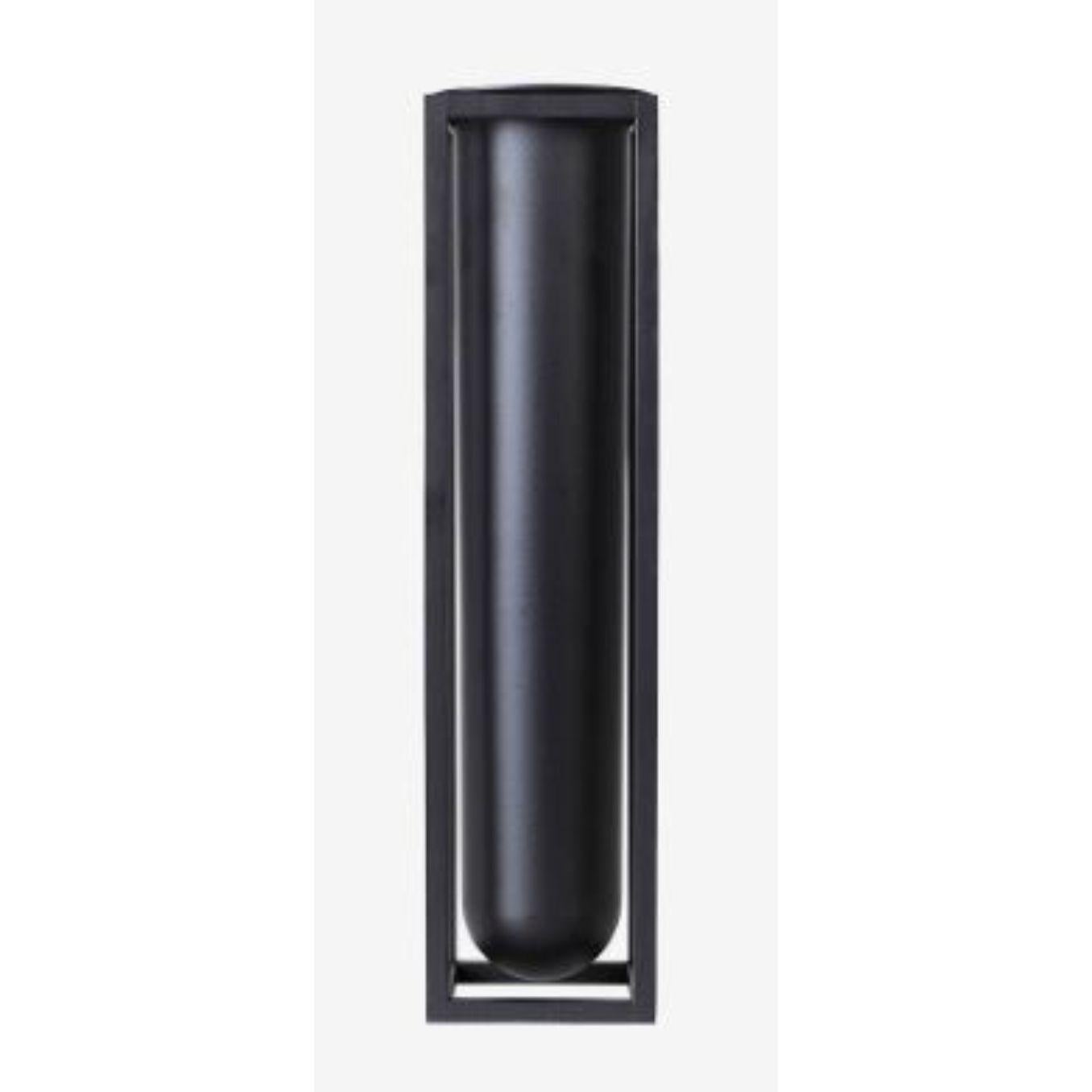 Modern Black Flora Kubus Vase by Lassen For Sale