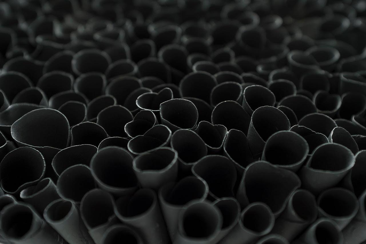 Black Flora Wall Sculpture by Valeria Nascimento In New Condition For Sale In Geneve, CH
