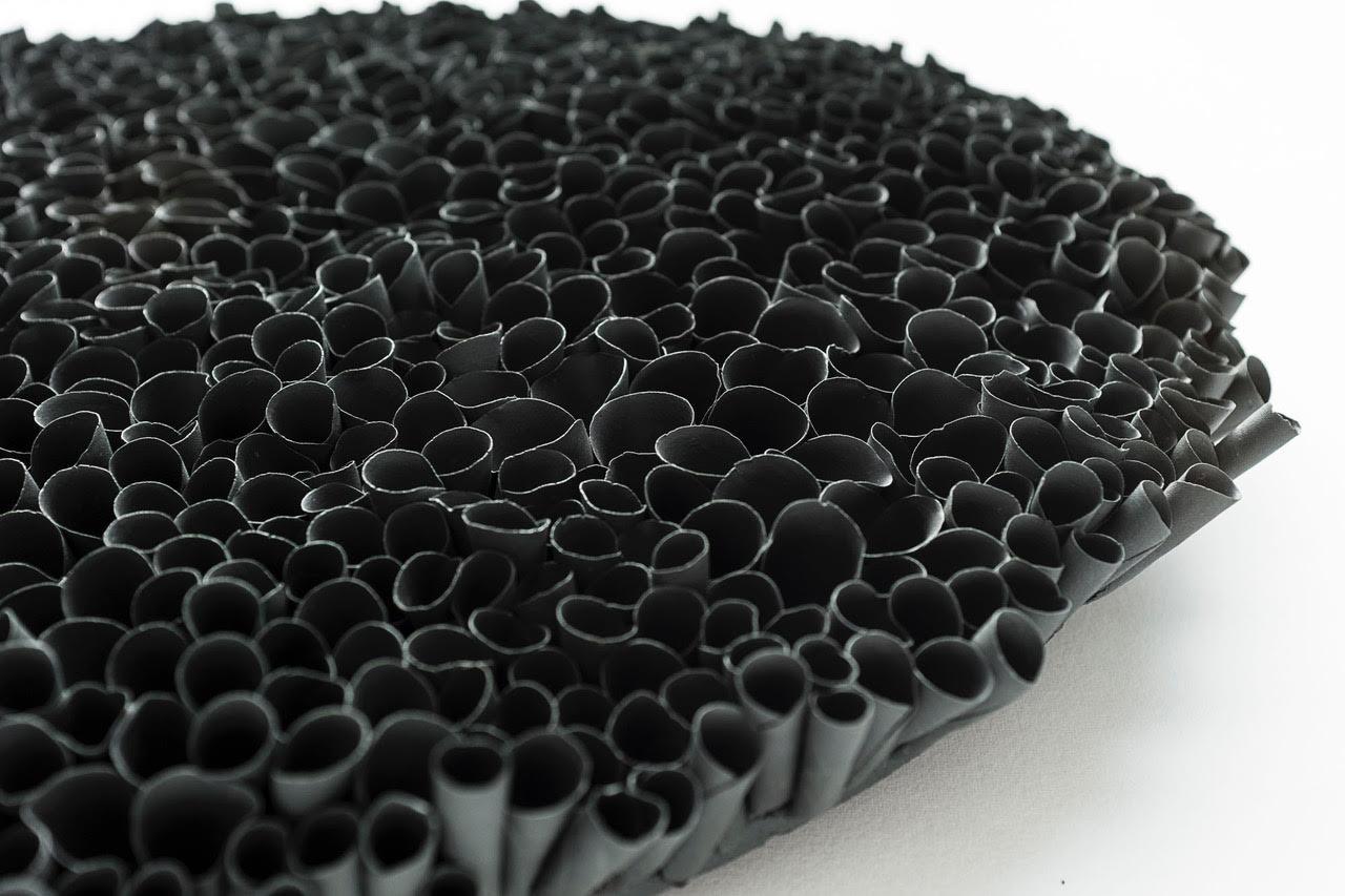 Contemporary Black Flora Wall Sculpture by Valeria Nascimento For Sale