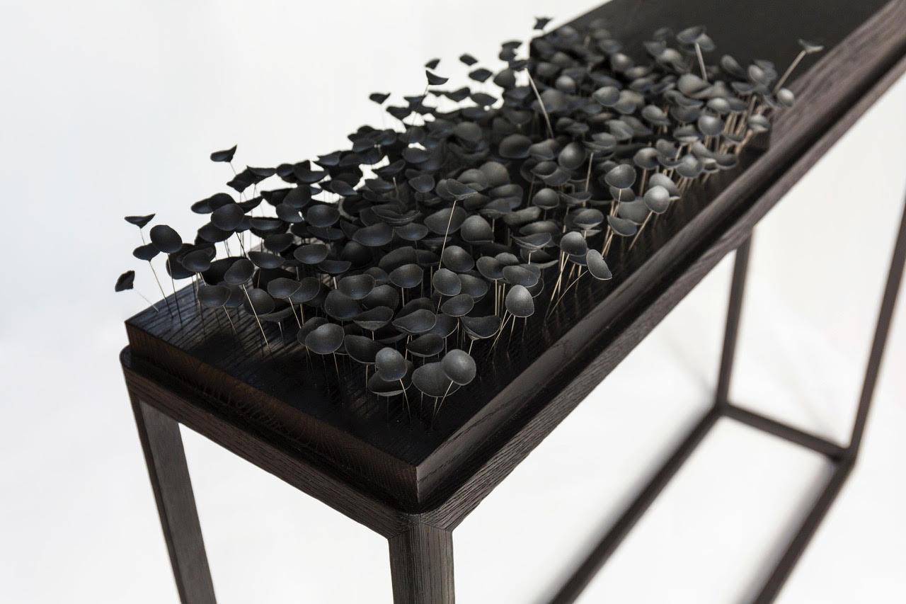 Black Flora Wall Sculpture by Valeria Nascimento For Sale 1