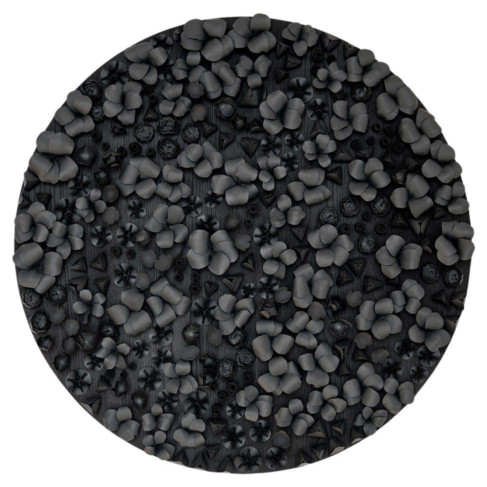 Black Flora Wall Sculpture by Valeria Nascimento For Sale