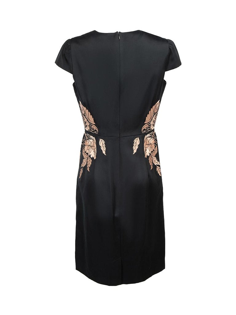 Black Floral Embroidery Dress Size L For Sale at 1stDibs | luisa spagnoli,  pearl jumper dress
