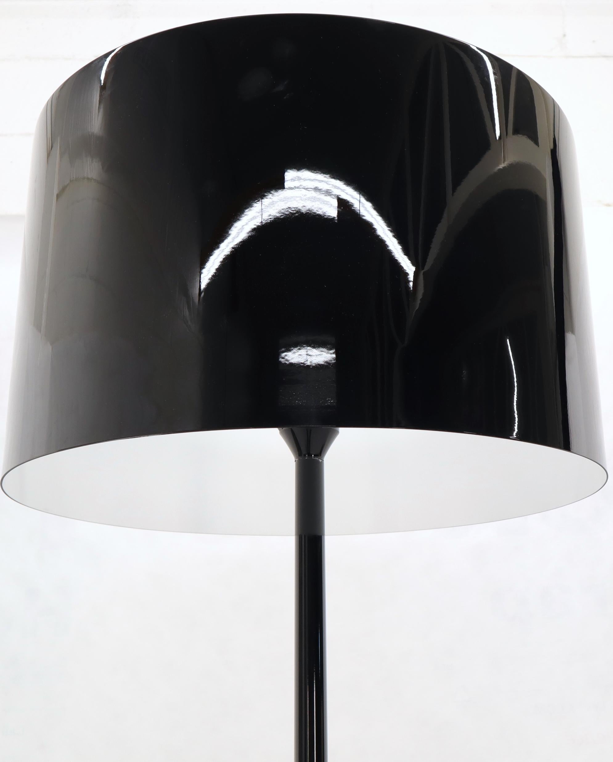 Italian Black Flos Spun Tulip Base Light Floor Lamp by Sebastian Wrong