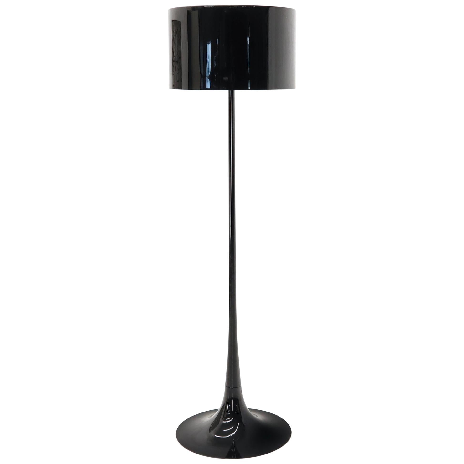 Black Flos Spun Tulip Base Light Floor Lamp by Sebastian Wrong