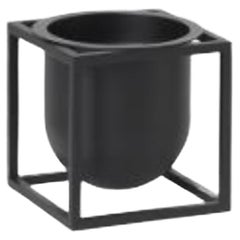 Black Flowerpot 10 Kubus Vase by Lassen