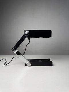 Lámpara de mesa plegable negra de Lamsar España años 70