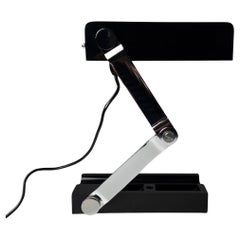 Black folding table lamp by Lamsar Spain 1970's