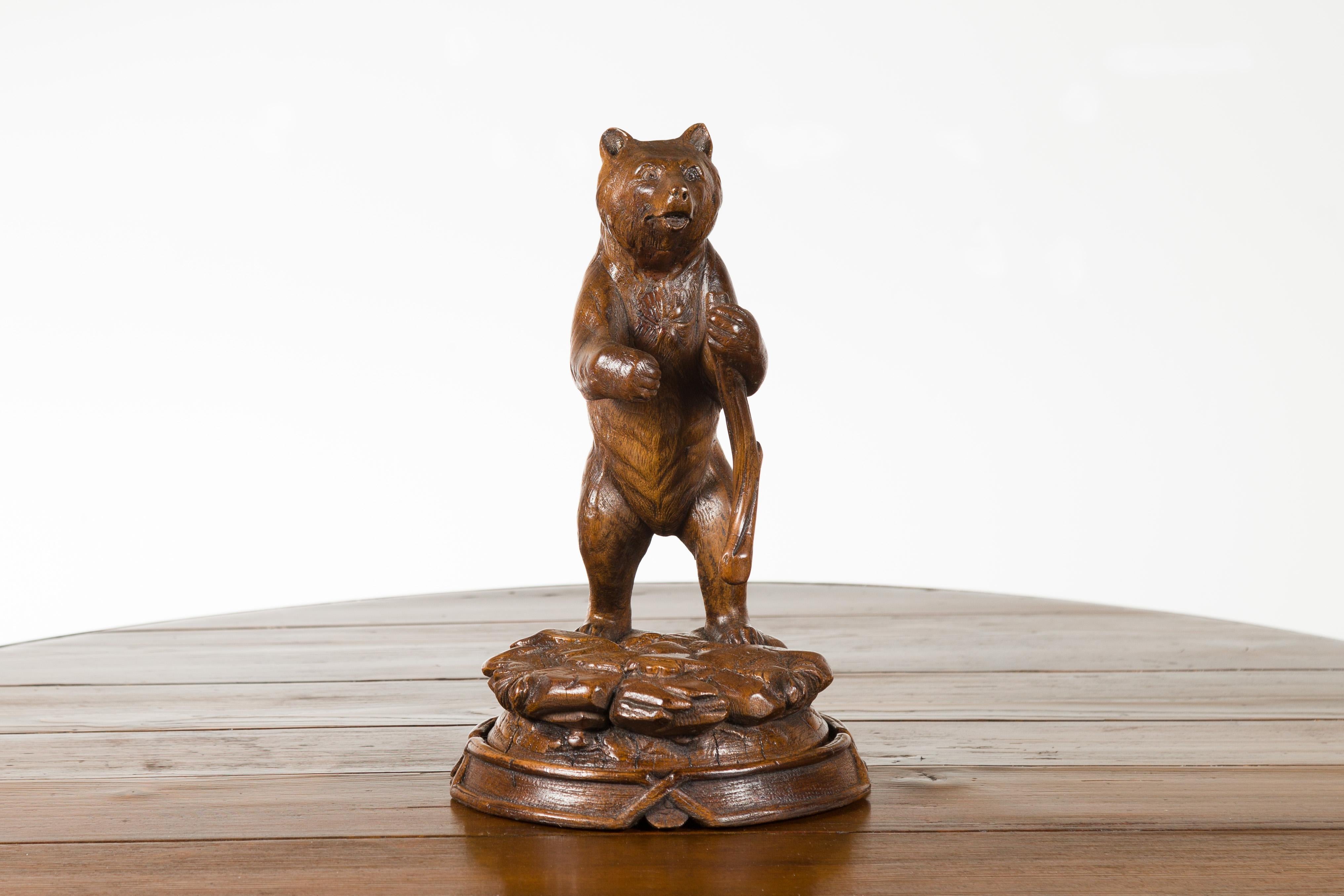 wooden bear statue for sale