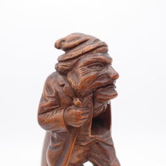 BLACK FOREST 1900 Germany-Swiss Carved Wood Nutcracker Old Gnome Figure