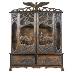 Black Forest Antique Walnut Gun Cabinet