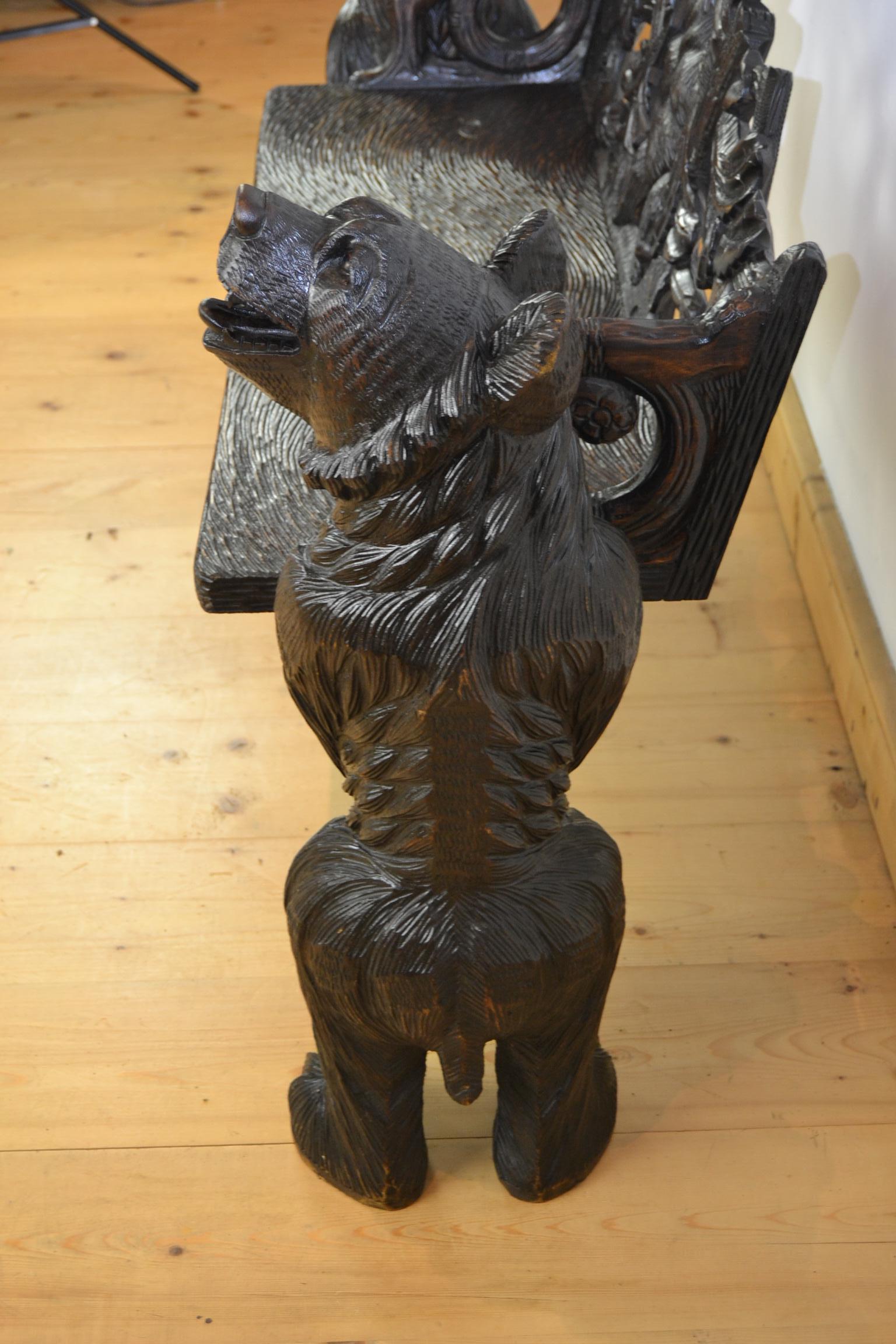 Black Forest Bear Bench, 20th Century 6