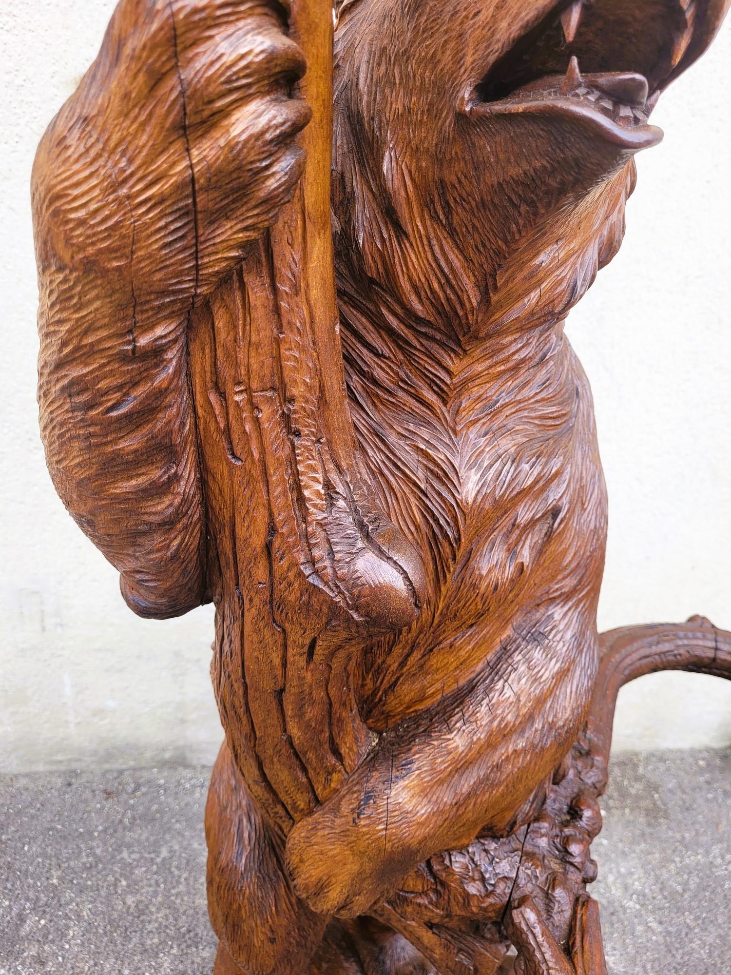 Legno Black Forest, Appendiabiti a forma di orso, fine XIX inizio XX secolo in vendita