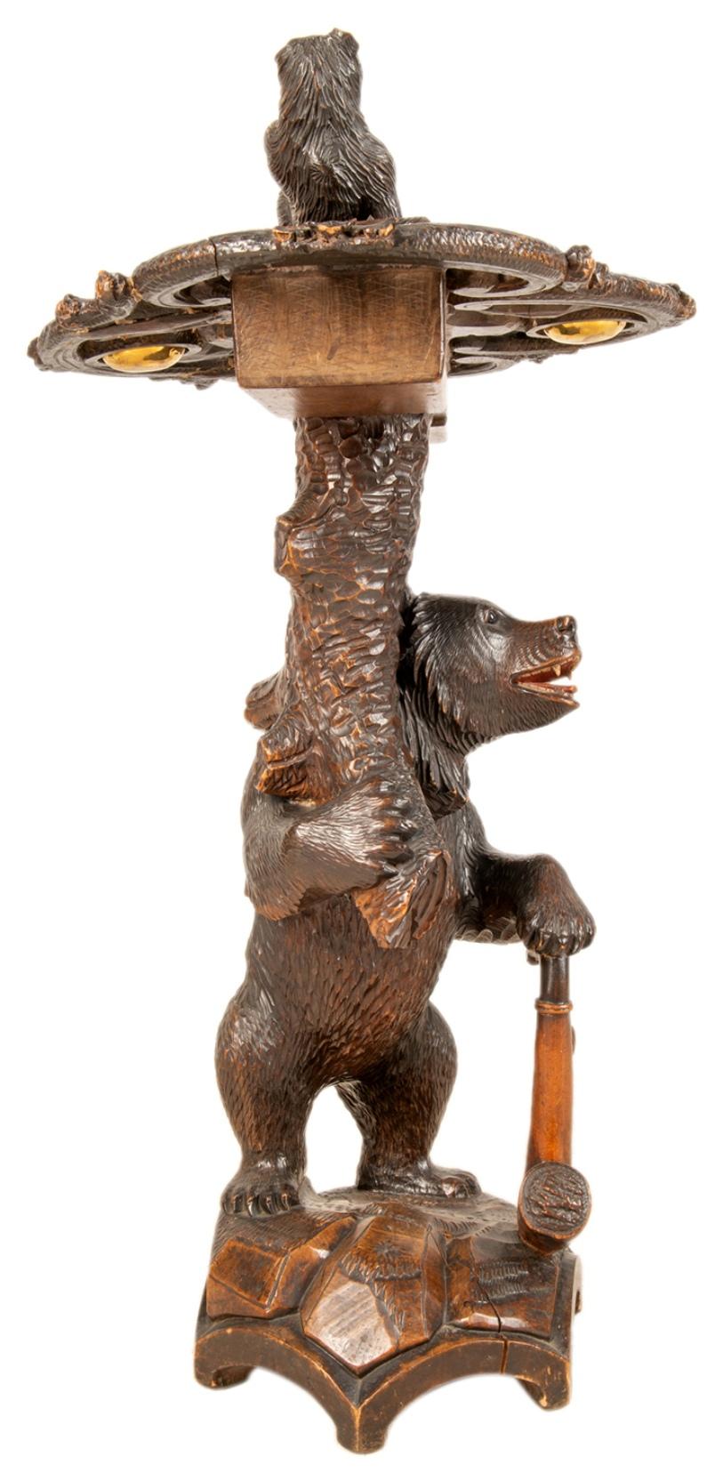 Black Forest Bear Side Table, Late 19th Century For Sale 1