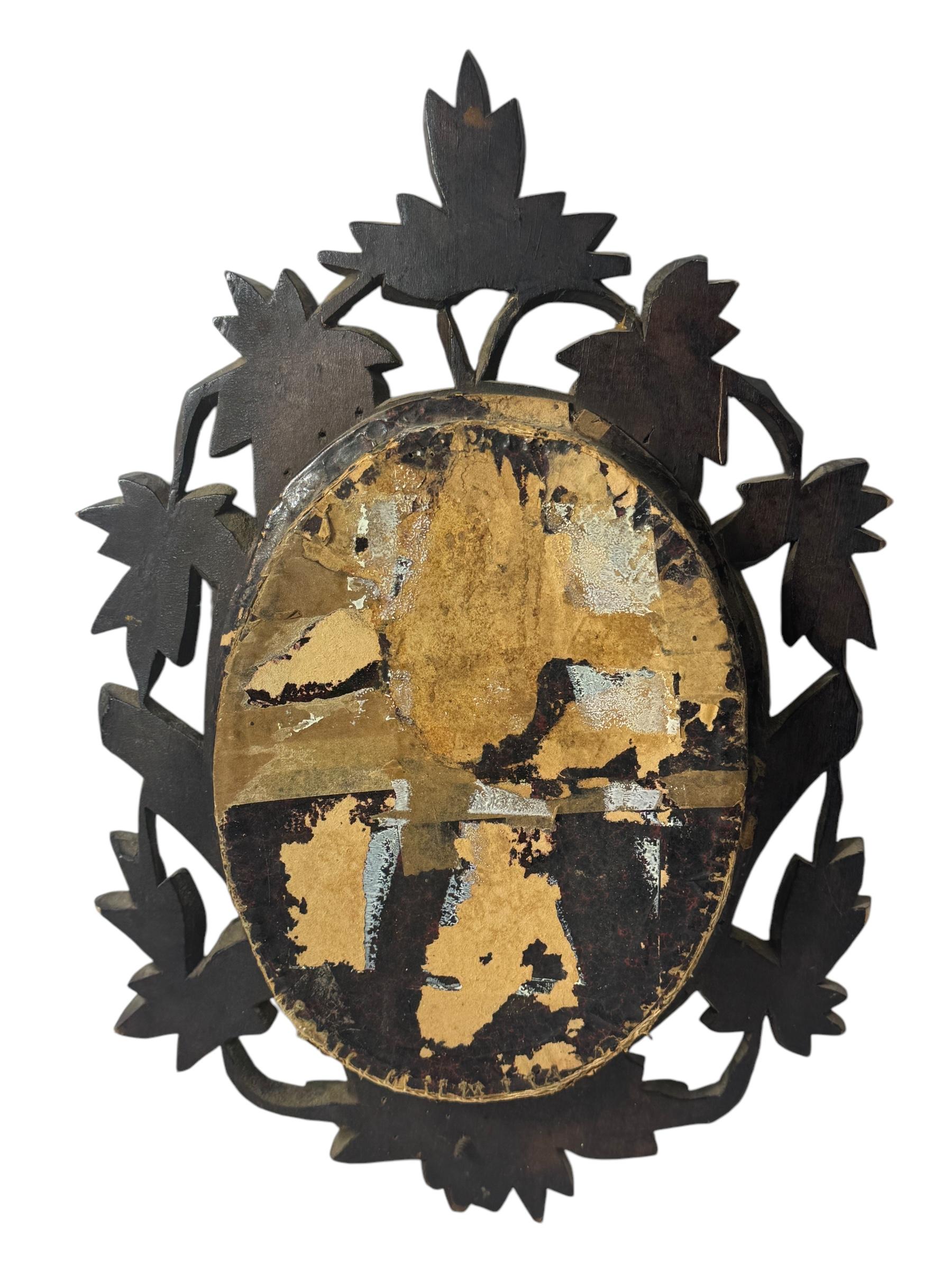 Wood Black Forest Brienz wood carved Monastery Work Wall Decor, Antique Austria 1910s For Sale