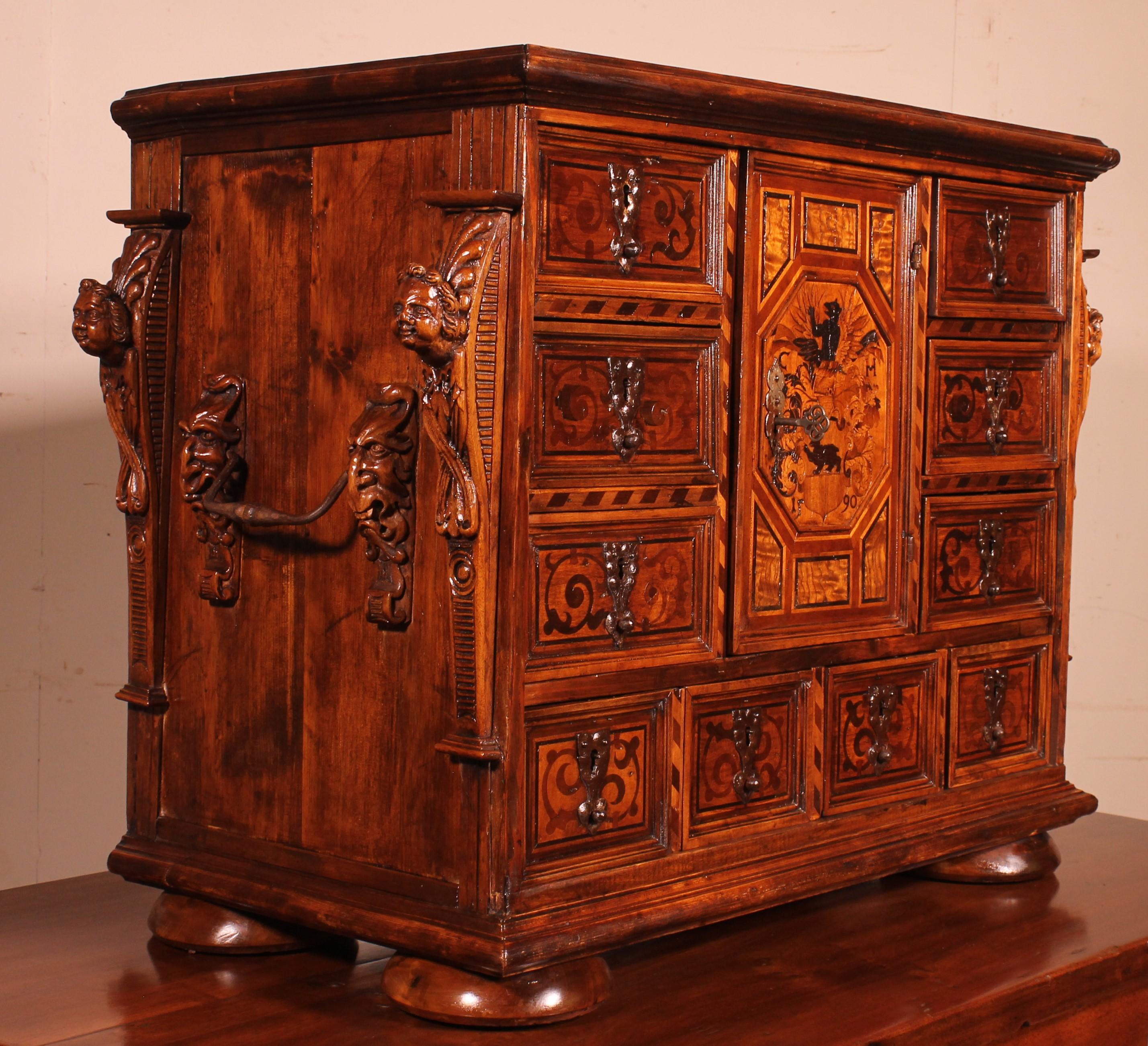 Black Forest Cabinet Dated 1590 For Sale 5