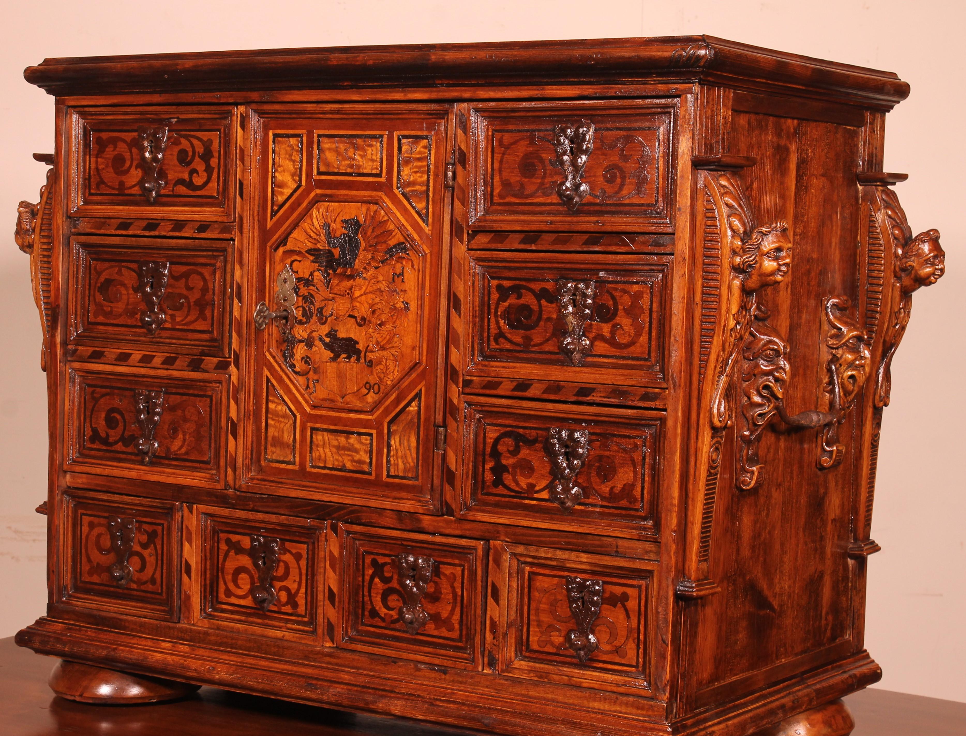 Black Forest Cabinet Dated 1590 For Sale 11