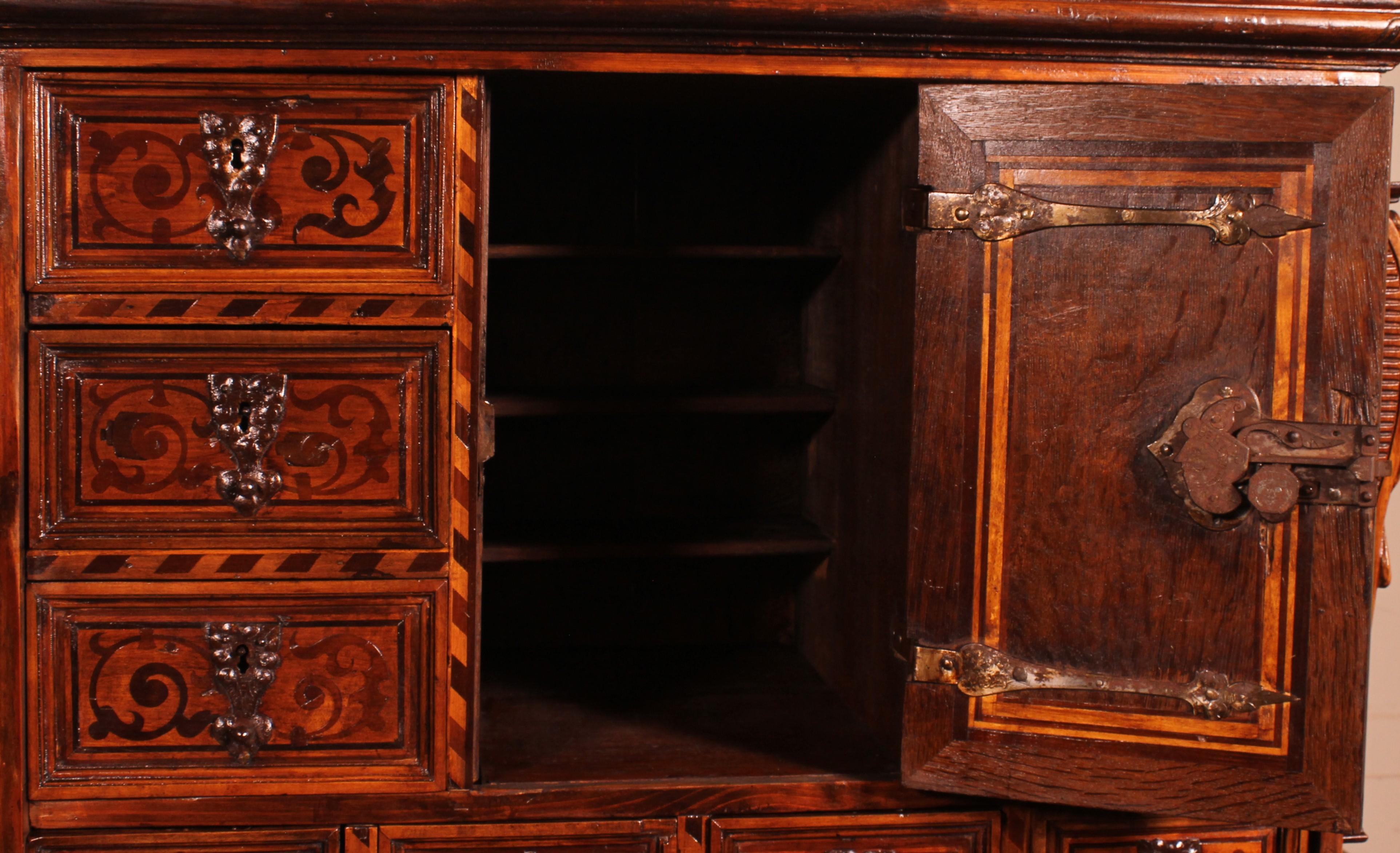 Walnut Black Forest Cabinet Dated 1590 For Sale