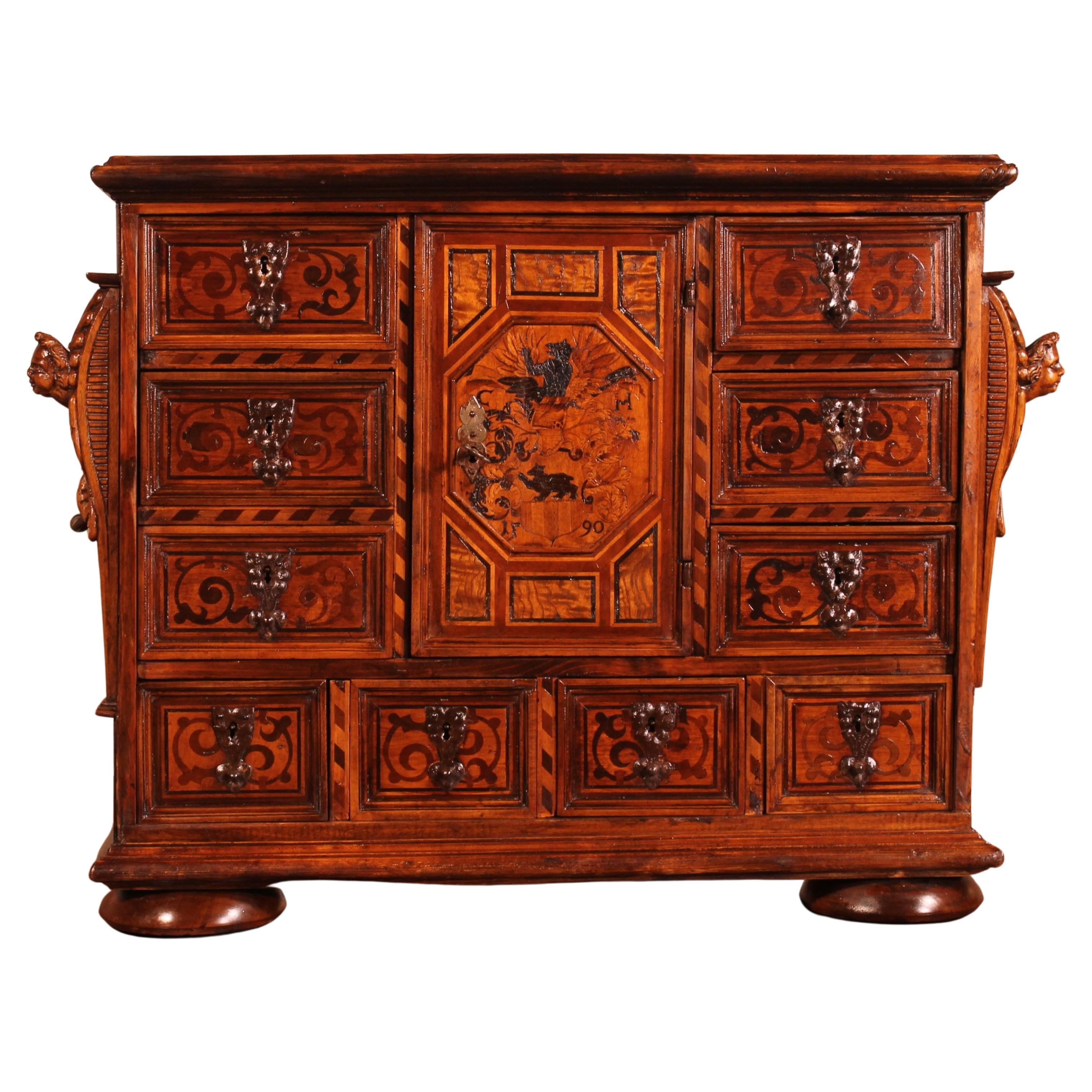 Black Forest Cabinet Dated 1590 For Sale