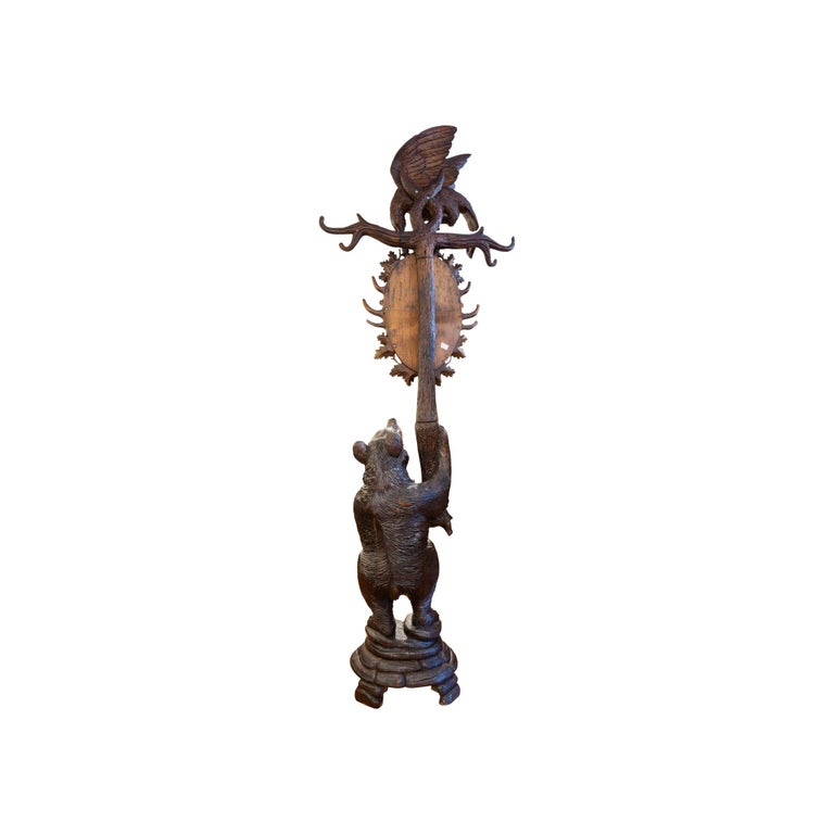 Black Forest Carved Bear and Eagle Hall Tree For Sale at 1stDibs