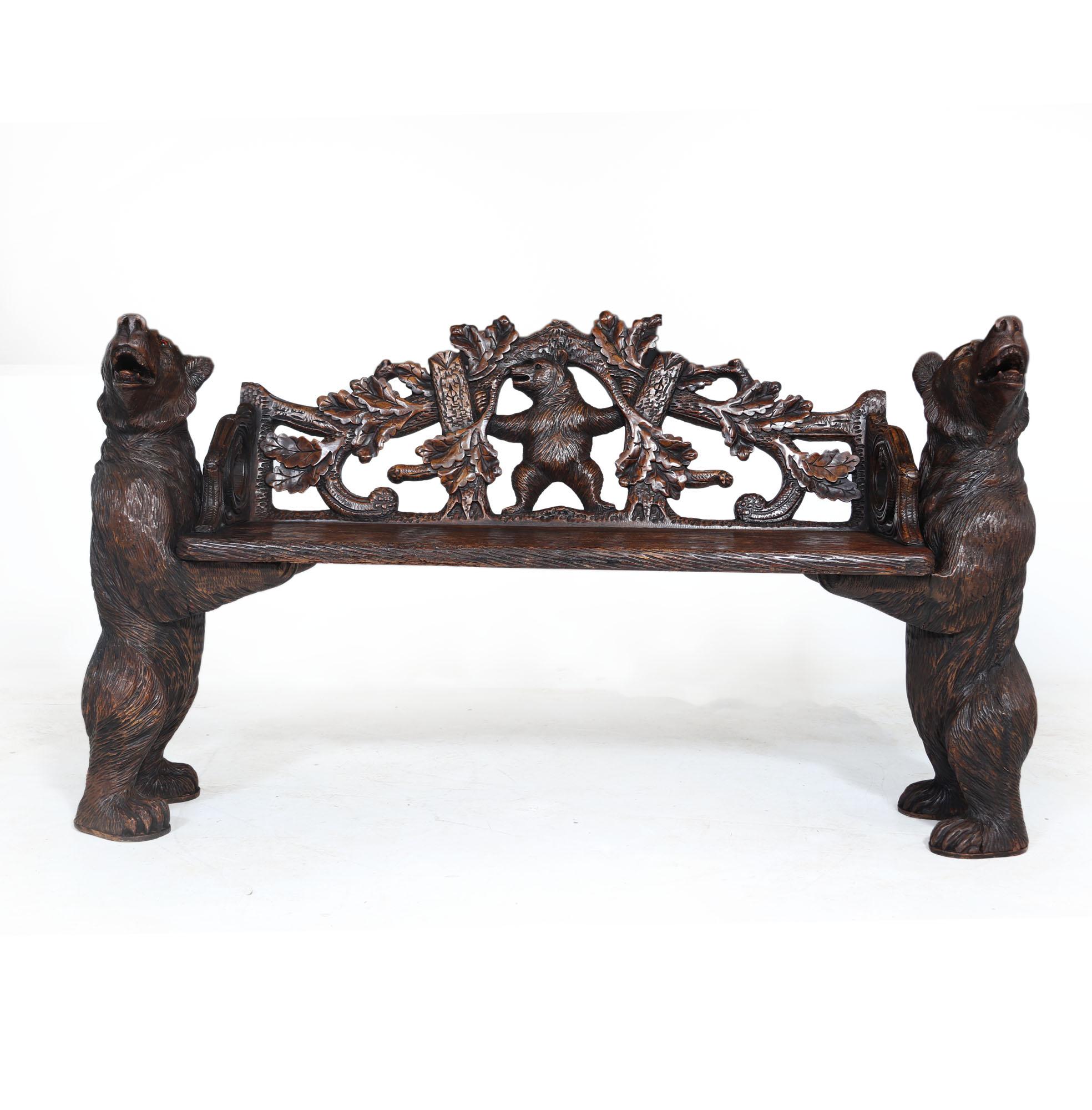 Black forest bear bench
Produced I southern Germany using wood from 'The Black Forest