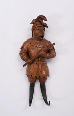 Black Forest Carved Bear  Whip Holder or Wall Hook